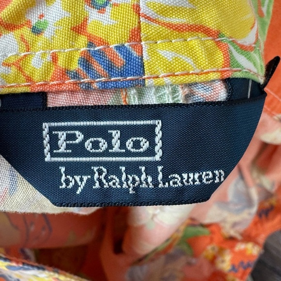 Polo Ralph Lauren New York Men's Size 38 Board Shorts Orange Hawaiian Floral - Picture 2 of 7